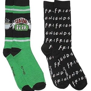 Friends Logo Central Perk Crew Socks TV Show Hyp Adult Mens 6-12 Womens 8-14